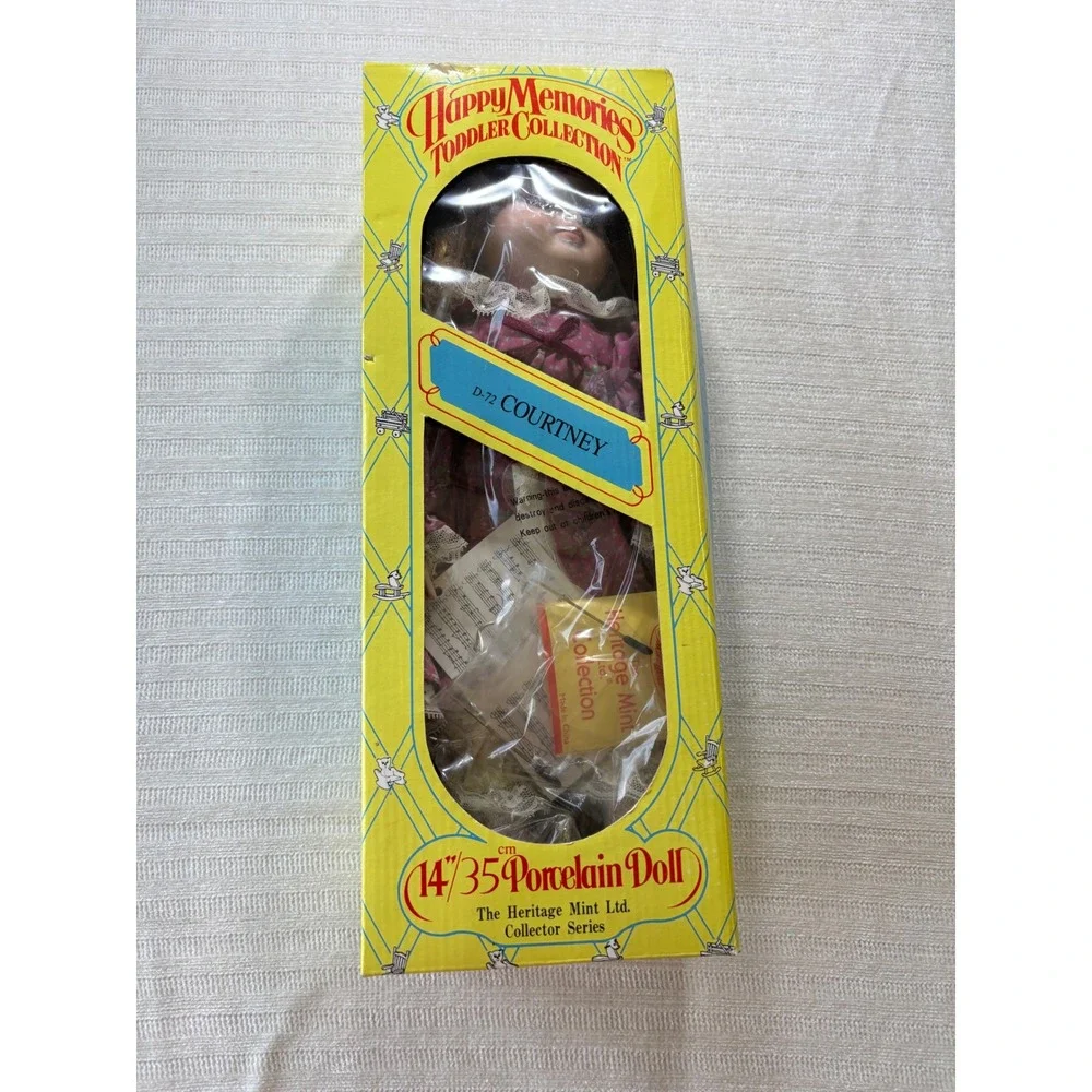 Heritage Mint Happy Memories Toddler Courtney D-72 Porcelain Doll 14in Vintage